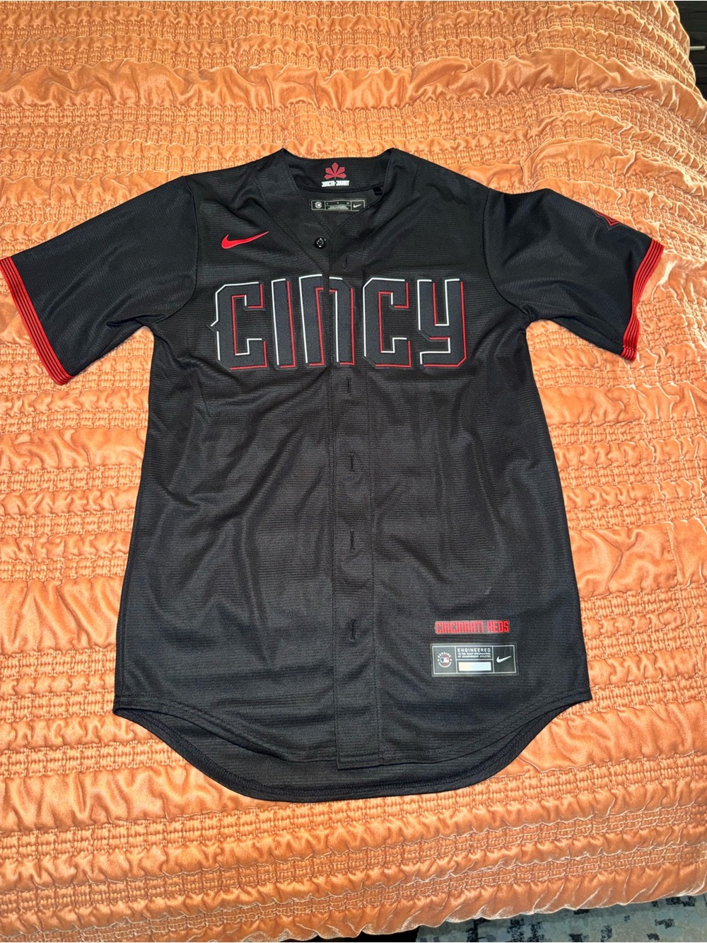 Nike Cincinnati Reds Joe Morgan #8 City Connect Jersey Black S